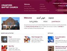 Tablet Screenshot of cranford-baptist-church.org